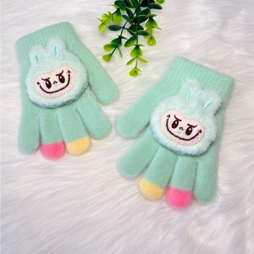 Cute Monster Character Kids Fuzzy‎ Gloves
